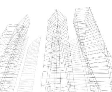 soyut mimari duvar kağıdı tasarımı, dijital konsept arkaplan