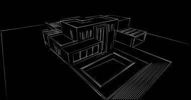 soyut mimari duvar kağıdı tasarımı, dijital konsept arkaplan