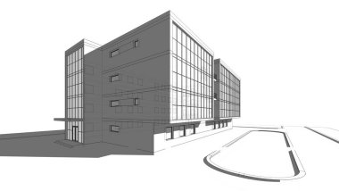 minimal geometrik şekiller, mimari çizgiler