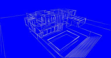 soyut mimari duvar kağıdı tasarımı, dijital konsept arkaplan