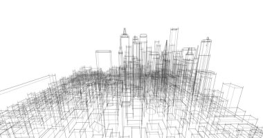 soyut mimari duvar kağıdı tasarımı, dijital konsept arkaplan