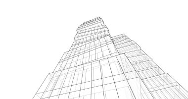 soyut mimari duvar kağıdı tasarımı, dijital konsept arkaplan