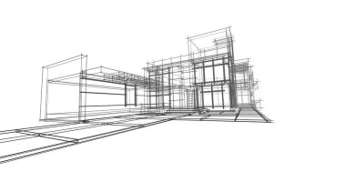 soyut mimari duvar kağıdı tasarımı, dijital konsept arkaplan