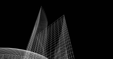 soyut mimari duvar kağıdı tasarımı, dijital konsept arkaplan