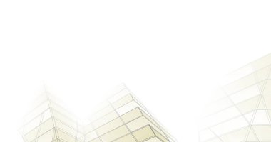 Mimari sanat konseptinde soyut çizgiler, minimum geometrik şekiller. 