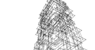 soyut mimari duvar kağıdı tasarımı, dijital konsept arkaplan