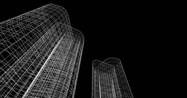 soyut mimari duvar kağıdı tasarımı, dijital konsept arkaplan