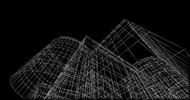 soyut mimari duvar kağıdı tasarımı, dijital konsept arkaplan