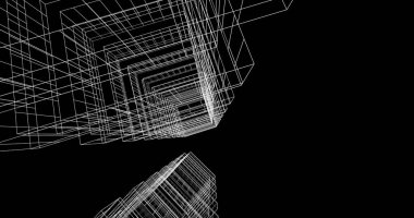 soyut mimari duvar kağıdı tasarımı, dijital konsept arkaplan