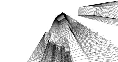 soyut mimari duvar kağıdı tasarımı, dijital konsept arkaplan