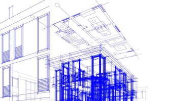 soyut mimari duvar kağıdı tasarımı, dijital konsept arkaplan