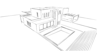 soyut mimari duvar kağıdı tasarımı, dijital konsept arkaplan