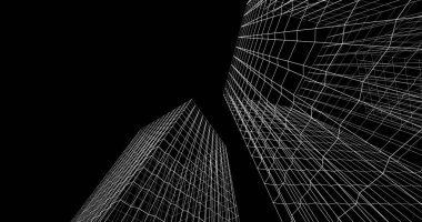 soyut mimari duvar kağıdı tasarımı, dijital konsept arkaplan