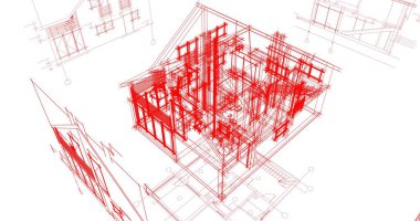 minimal geometrik şekiller, mimari çizgiler