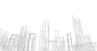 soyut mimari duvar kağıdı tasarımı, dijital konsept arkaplan