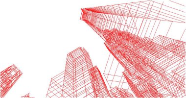 soyut mimari duvar kağıdı tasarımı, dijital konsept arkaplan