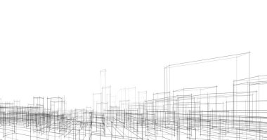 soyut mimari duvar kağıdı tasarımı, dijital konsept arkaplan