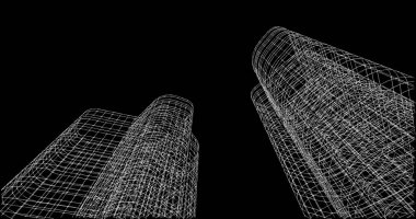 soyut mimari duvar kağıdı tasarımı, dijital konsept arkaplan