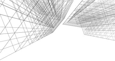 soyut mimari duvar kağıdı tasarımı, dijital konsept arkaplan
