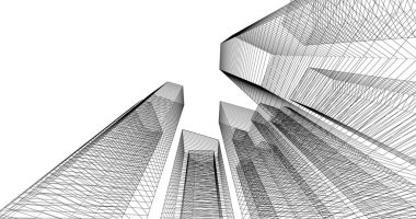 soyut mimari duvar kağıdı tasarımı, dijital konsept arkaplan