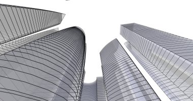 soyut mimari duvar kağıdı tasarımı, dijital konsept arkaplan