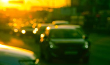 Bulanık şehir. Renkli soyut arkaplan