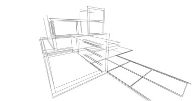 soyut mimari duvar kağıdı tasarımı, dijital konsept arkaplan