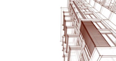 soyut mimari duvar kağıdı tasarımı, dijital konsept arkaplan