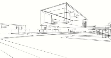 soyut mimari duvar kağıdı tasarımı, dijital konsept arkaplan