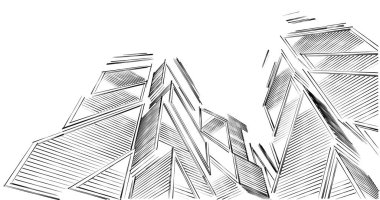 soyut mimari duvar kağıdı tasarımı, dijital konsept arkaplan