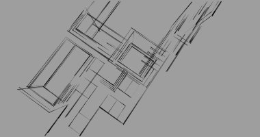 soyut mimari duvar kağıdı tasarımı, dijital konsept arkaplan