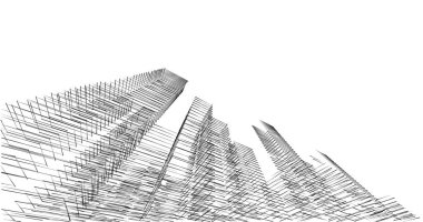 soyut mimari duvar kağıdı tasarımı, dijital konsept arkaplan