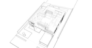 soyut mimari duvar kağıdı tasarımı, dijital konsept arkaplan