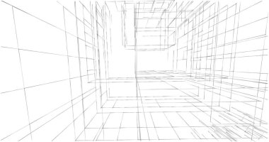 soyut mimari duvar kağıdı tasarımı, dijital konsept arkaplan