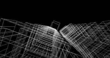 soyut mimari duvar kağıdı tasarımı, dijital konsept arkaplan