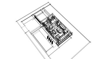 soyut mimari duvar kağıdı tasarımı, dijital konsept arkaplan
