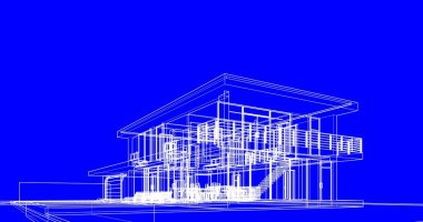 soyut mimari duvar kağıdı tasarımı, dijital konsept arkaplan