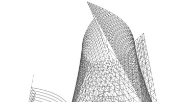 soyut mimari duvar kağıdı tasarımı, dijital konsept arkaplan