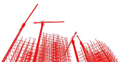 soyut mimari duvar kağıdı tasarımı, dijital konsept arkaplan