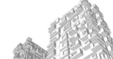 soyut mimari duvar kağıdı tasarımı, dijital konsept arkaplan