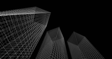 soyut mimari duvar kağıdı tasarımı, dijital konsept arkaplan