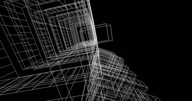 soyut mimari duvar kağıdı tasarımı, dijital konsept arkaplan