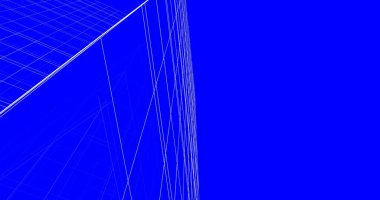 Mimari sanat konseptinde soyut çizgiler, minimum geometrik şekiller. 