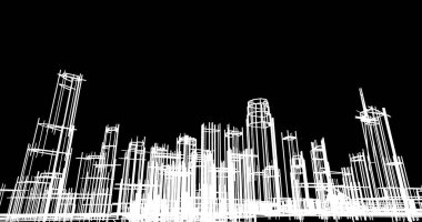 soyut mimari duvar kağıdı tasarımı, dijital konsept arkaplan