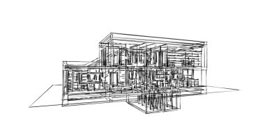 soyut mimari duvar kağıdı tasarımı, dijital konsept arkaplan