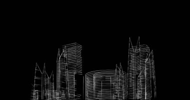 soyut mimari duvar kağıdı tasarımı, dijital konsept arkaplan