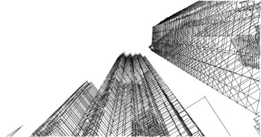 soyut mimari duvar kağıdı tasarımı, dijital konsept arkaplan