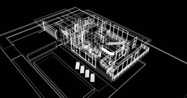 soyut mimari duvar kağıdı tasarımı, dijital konsept arkaplan