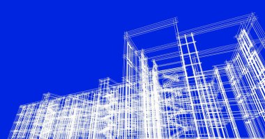 soyut mimari duvar kağıdı tasarımı, dijital konsept arkaplan