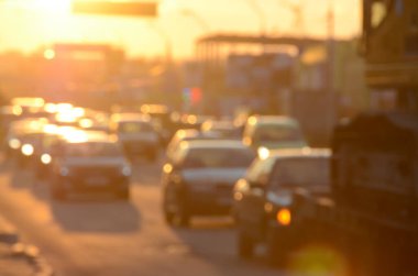 Bulanık şehir manzarası, soyut arkaplan 